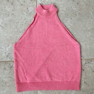 Bubblegum Pink Knit Halter Sweater Top by Vero Moda (size small)